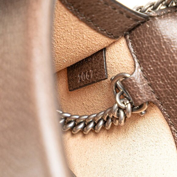 GUCCI Brown Leather Shoulder Bag - Picture 7 of 9
